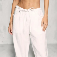 Load image into Gallery viewer, BRISA TIE FRONT LINEN PANT
