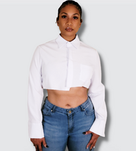 Load image into Gallery viewer, RYANN IVORY CROP BLOUSE