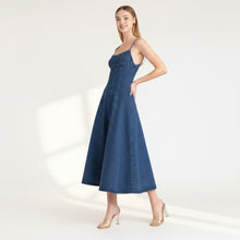 Load image into Gallery viewer, INDIGO MIDI DRESS
