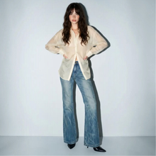 Load image into Gallery viewer, CREAM ORGANZA BUTTON DOWN
