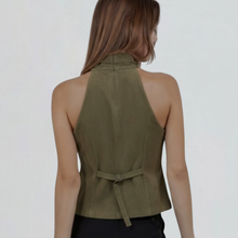 Load image into Gallery viewer, SAGE SUEDE HALTER TOP
