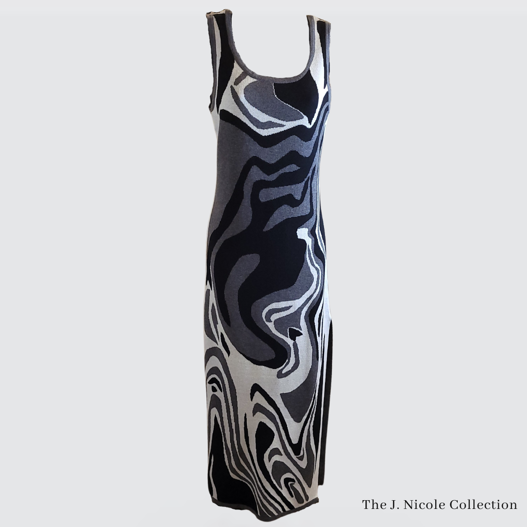 MIA MARBLE PRINT KNIT DRESS The J. Nicole Collection MIA MARBLE PRINT KNIT DRESS The J. Nicole Collection