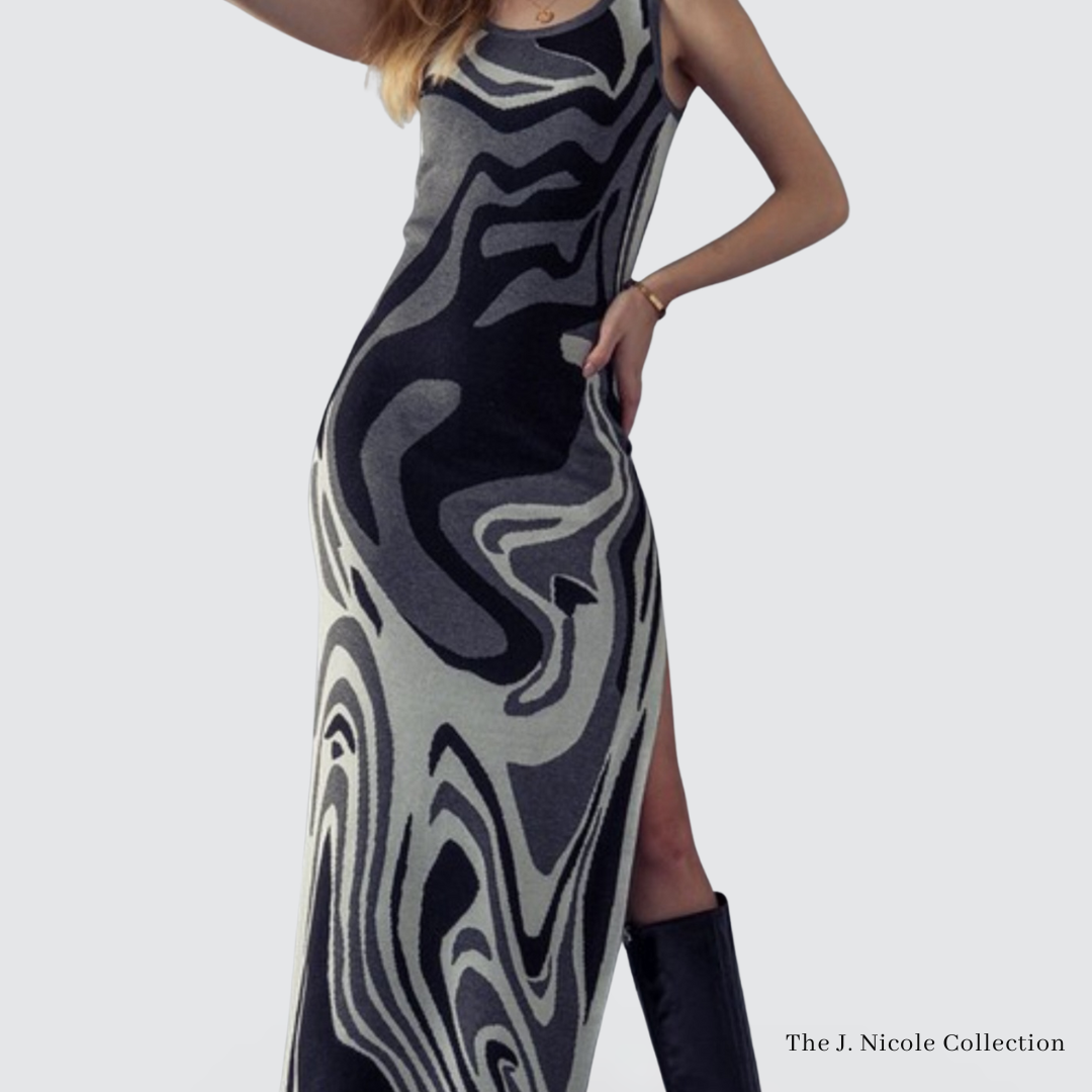 MIA MARBLE PRINT KNIT DRESS – The J. Nicole Collection