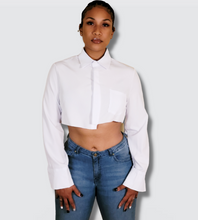 Load image into Gallery viewer, RYANN IVORY CROP BLOUSE
