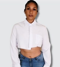 Load image into Gallery viewer, RYANN IVORY CROP BLOUSE
