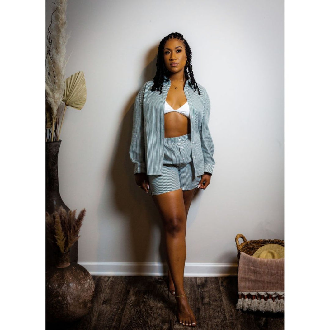 POPLIN BLAZER SHORTS